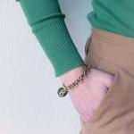 Monogram Chain Bracelet, Personalized Felt..