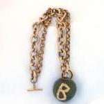 Monogram Chain Bracelet, Personalized Felt..